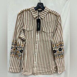 Driftwood Jeans Laura Stripe Shirt - Golden Gate
